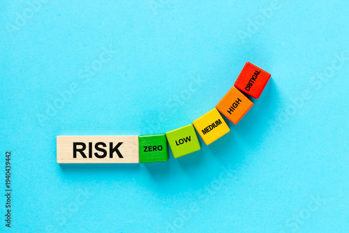 Fotografie Growing risk from zero to critical level