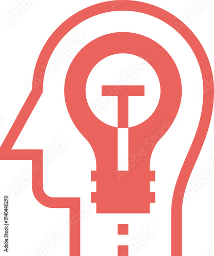 Modern idea flat line vector illustration icon design concept. Icon for mobile and web graphics. Flat symbol, logo creative concept. Simple and clean flat pictogram