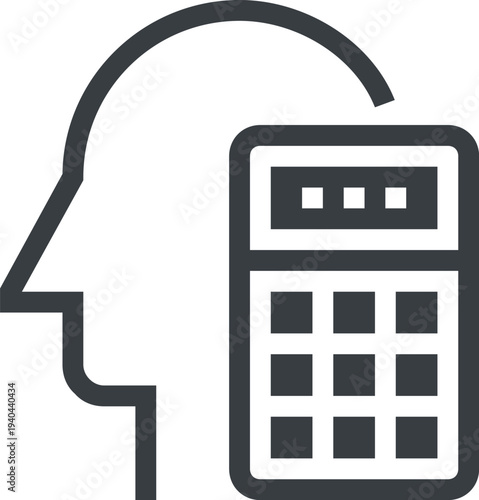 Modern accounting flat line vector illustration icon design concept. Icon for mobile and web graphics. Flat symbol, logo creative concept. Simple and clean flat pictogram