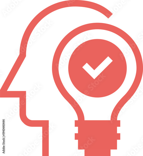 Modern business thinking flat line vector illustration icon design concept. Icon for mobile and web graphics. Flat symbol, logo creative concept. Simple and clean flat pictogram