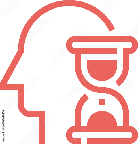 Modern time efficiency flat line vector illustration icon design concept. Icon for mobile and web graphics. Flat symbol, logo creative concept. Simple and clean flat pictogram