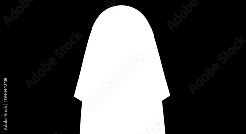White Ghost Figure Silhouette.