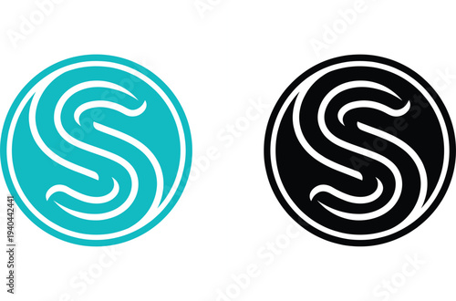 Modern letter S logo design with circular line style minimalist monogram symbol for branding identity and corporate business