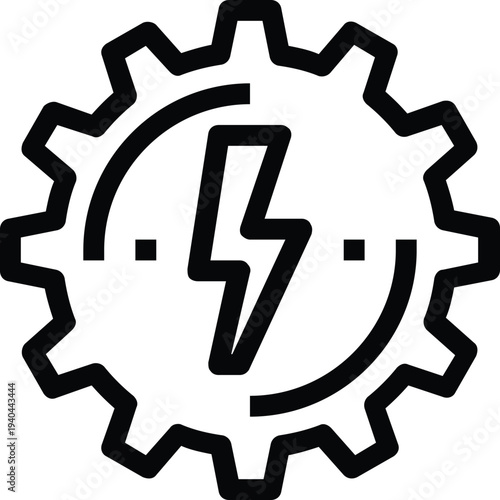 Modern energy production flat line vector illustration icon design concept. Icon for mobile and web graphics. Flat symbol, logo creative concept. Simple and clean flat pictogram