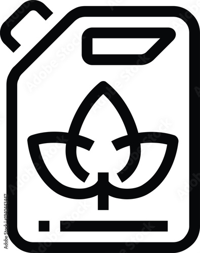 Modern biofuel flat line vector illustration icon design concept. Icon for mobile and web graphics. Flat symbol, logo creative concept. Simple and clean flat pictogram