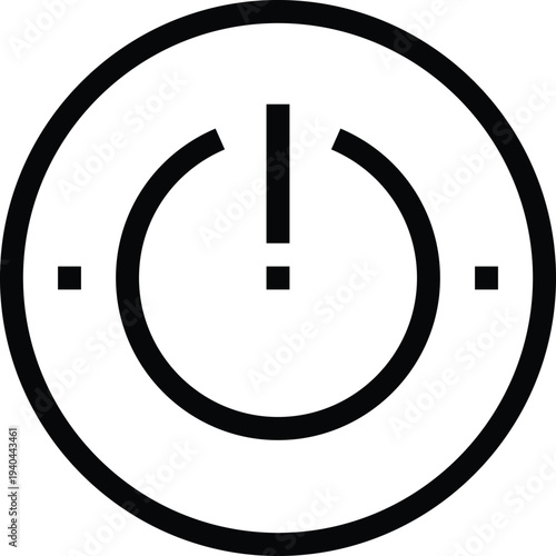 Modern power switcher flat line vector illustration icon design concept. Icon for mobile and web graphics. Flat symbol, logo creative concept. Simple and clean flat pictogram