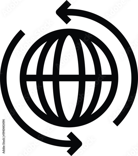 Modern biosphere conservation flat line vector illustration icon design concept. Icon for mobile and web graphics. Flat symbol, logo creative concept. Simple and clean flat pictogram