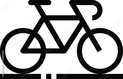 Modern bicycle flat line vector illustration icon design concept. Icon for mobile and web graphics. Flat symbol, logo creative concept. Simple and clean flat pictogram