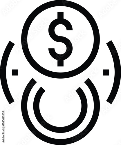 Modern currency exchange flat line vector illustration icon design concept. Icon for mobile and web graphics. Flat symbol, logo creative concept. Simple and clean flat pictogram