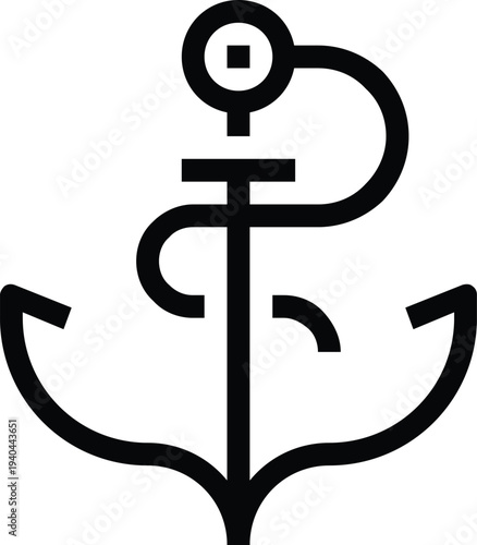 Modern sea voyage flat line vector illustration icon design concept. Icon for mobile and web graphics. Flat symbol, logo creative concept. Simple and clean flat pictogram