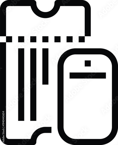 Modern online booking flat line vector illustration icon design concept. Icon for mobile and web graphics. Flat symbol, logo creative concept. Simple and clean flat pictogram