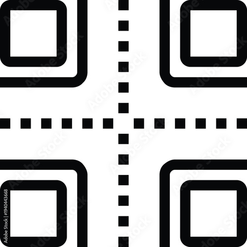 Modern crossroad flat line vector illustration icon design concept. Icon for mobile and web graphics. Flat symbol, logo creative concept. Simple and clean flat pictogram