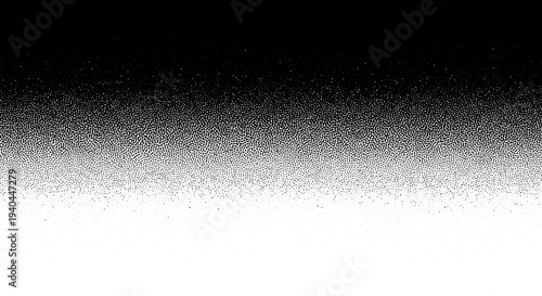 Black and white gradient background vector illustration with halftone effect, flat design