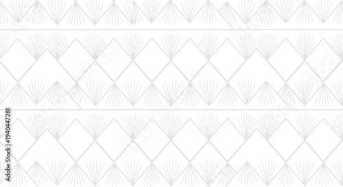 Geometric pattern with diamond shapes in gray on white background vector illustration