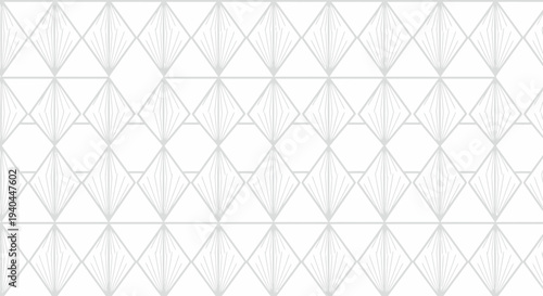 Geometric pattern with diamond shapes in gray on white background vector illustration