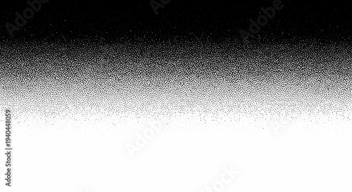 Black and white gradient background vector illustration with halftone effect, flat design