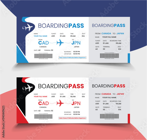 boarding pass design concept