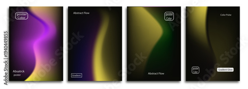 modern gradient poster background evictor illustration collection - trendy abstract creative actor background with orange pink, blue green colors.