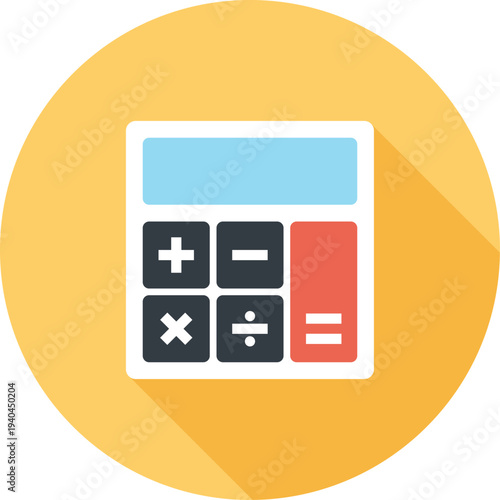 accounting flat web icon concept
