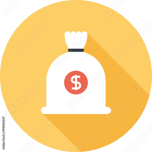 savings flat web icon concept