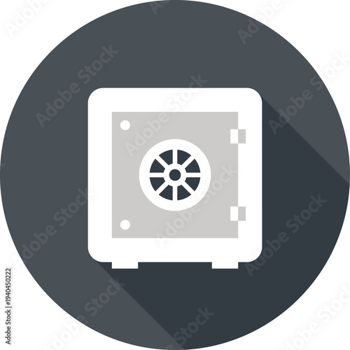 safe deposit flat web icon concept