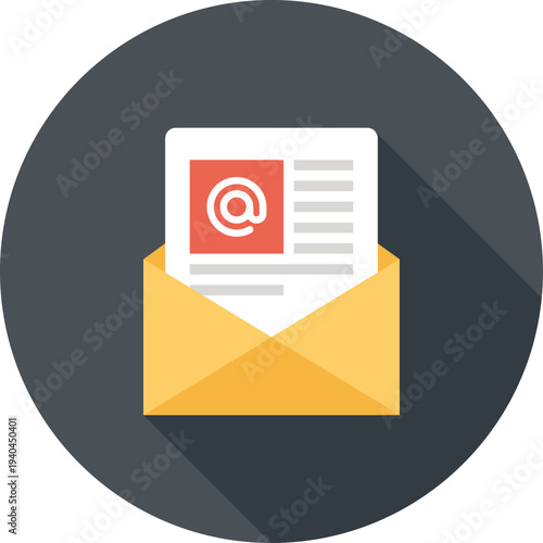 email flat web icon concept