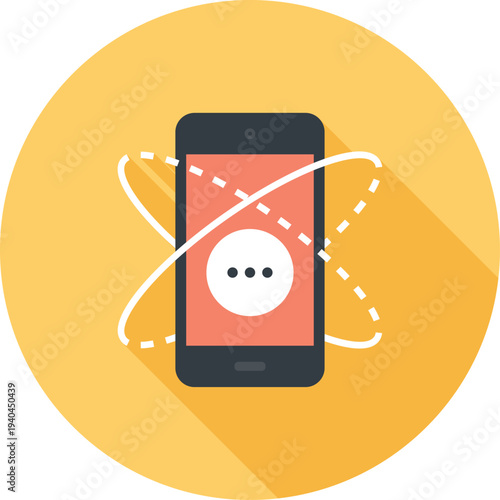 mobile marketing flat web icon concept