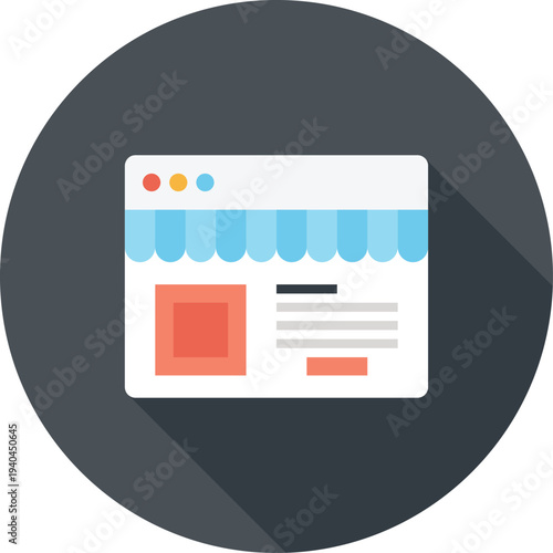 webshop flat web icon concept