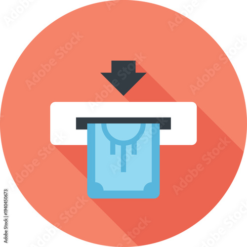 ATM flat web icon concept