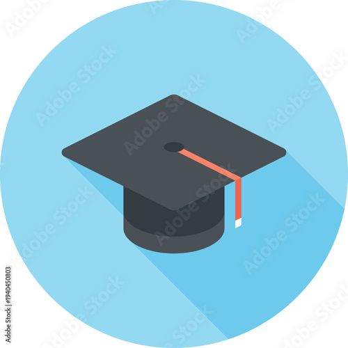 graduation flat web icon concept