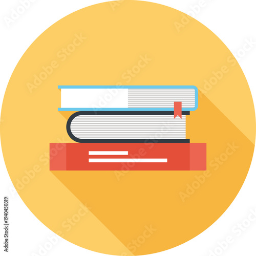 library flat web icon concept