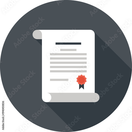 diploma flat web icon concept