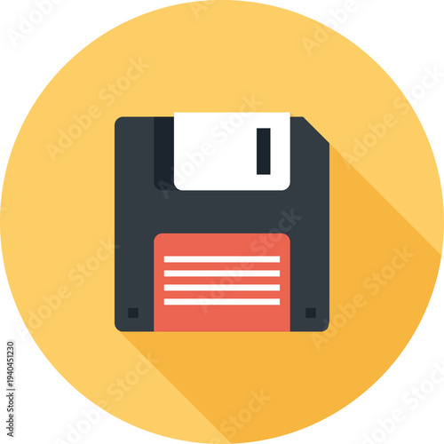 save flat web icon concept