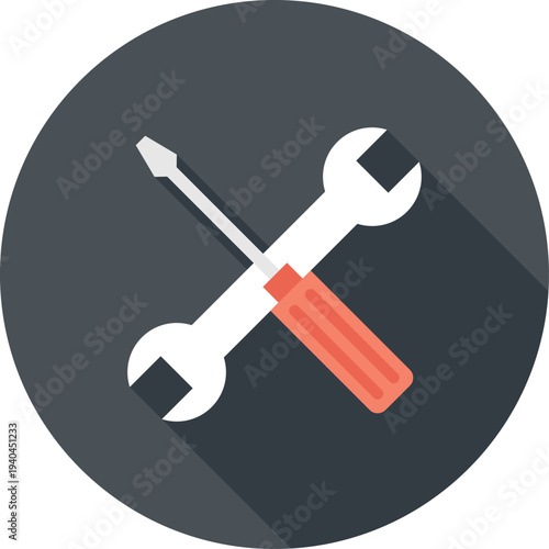 settings flat web icon concept