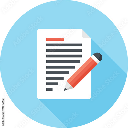 blogging flat web icon concept