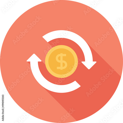 conversion marketing flat web icon concept