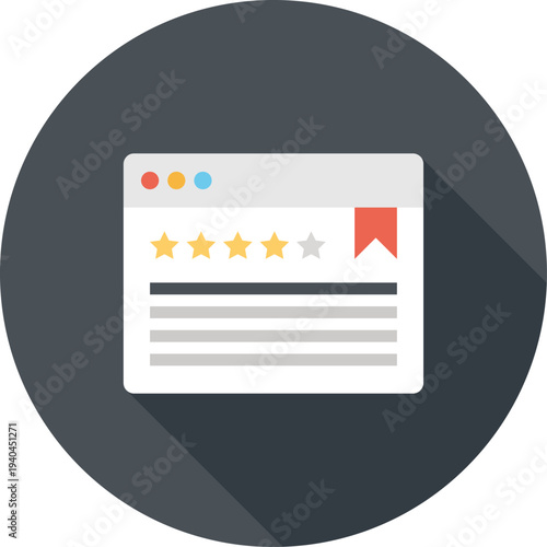 page ranking flat web icon concept
