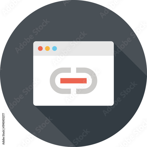 link flat web icon concept