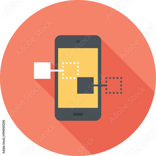 app development flat web icon concept