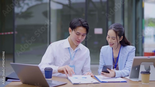 A team of computer business professionals in an office company.