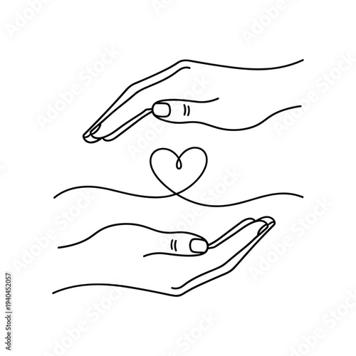 Hands Holding Heart Symbol