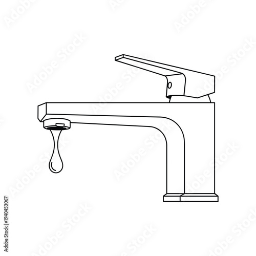 Leaking faucet illustration
