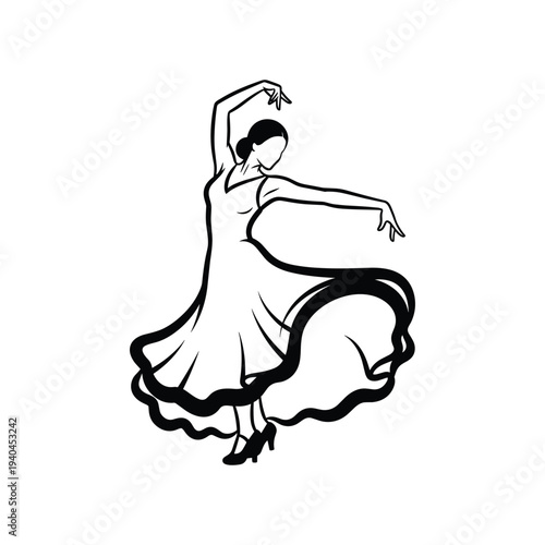 Woman dancing flamenco