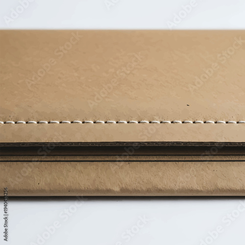 Brown Leather Wallet Stitching Detail