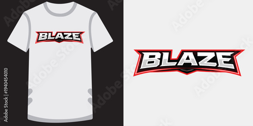 Modern stylish tshirt design featuring bold dynamic typography with a sporty and energetic look perfect for branding or team apparel