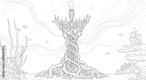 Candle Wrapped with Twisted Rope Design.