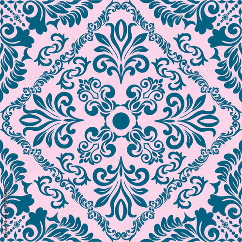 Classic Damask Seamless
Pattern - Vector Illustration for Elegant Textile
Design,Damask,Jacquard loom, Brocade, Satin weave,ethnic, geometric, textile, fabric, motif, retro,