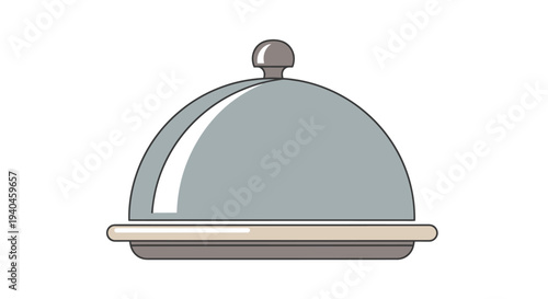 Silver Serving Dish with Dome Lid.