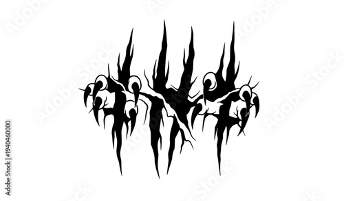 Monster claw scratch marks vector with three vertical ripping traces isolated on white background