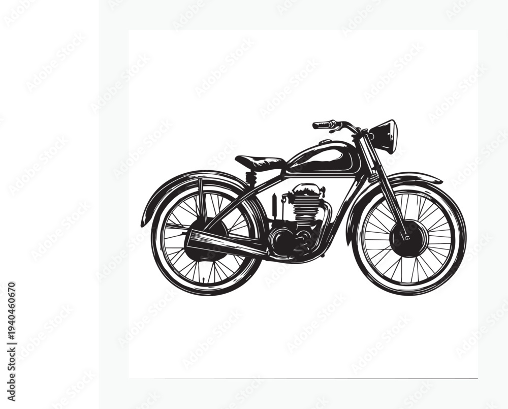 Fototapeta premium motorcycle on white background
